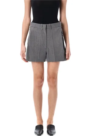 Low Classic Shorts, Dam, S, Polyester, Melange Grå Skräddade Shorts för Stiliga Sommarutflykter