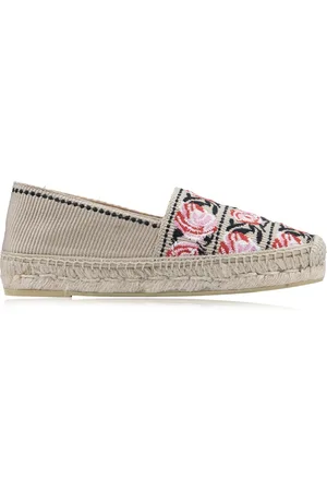 Prada Skor, Dam, 38 EU, Läder, Blommiga Slip-On Espadriller