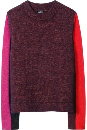 Paul Smith Stickade tröjor & koftor, Dam, S, Bomull, Randig tröja i alpacka- och bomullsblandning
