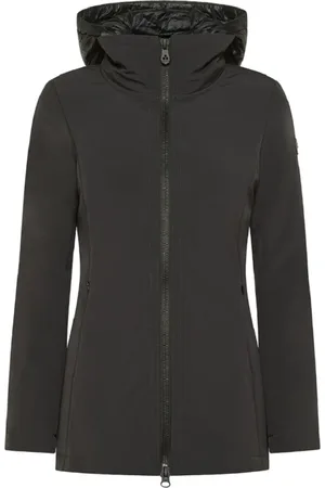 Peuterey Kappa, Dam, XL, Läder, Chic Svart Ytterkläder