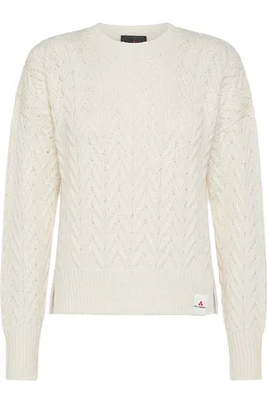Peuterey Stickade tröjor & koftor, Dam, M, Bomull, Alpacka Bomulls Crew-neck Tröja