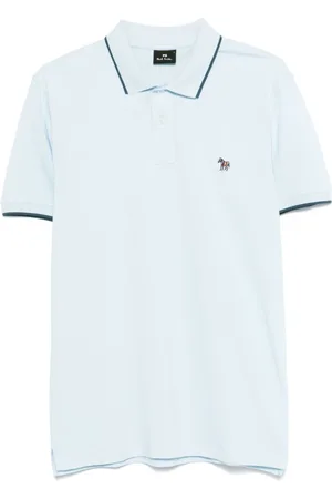 Paul Smith Topp, Herr, L, Klarblå Polo Skjorta med Kontrasterande Kant