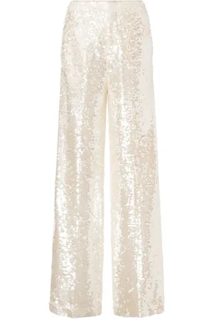 Serafini Byxor, Dam, S, Sequin Embellished Wide Leg Byxor