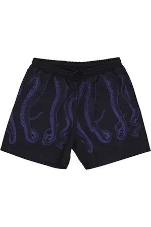 Octopus Badkläder, Herr, S, Polyester, Tentacles Badshorts Lila/svart