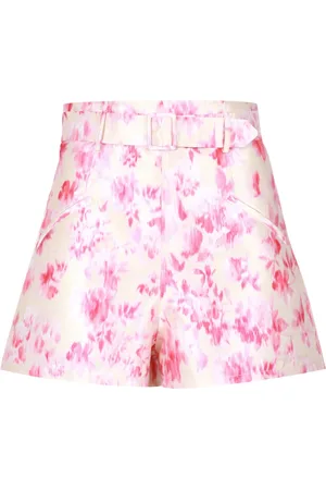 Serafini Shorts, Dam, XS, Abstract Print Satin Shorts