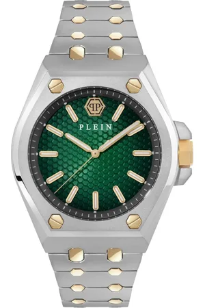 Philipp Plein Accessoarer, Herr, ONE Size, Extreme Gent Green Silver Watch