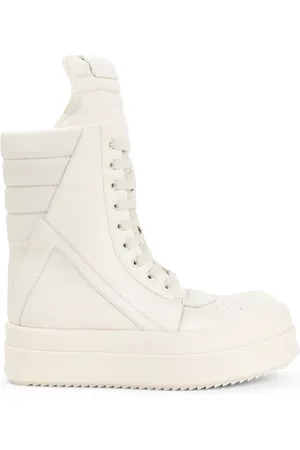 Rick Owens Skor, Herr, 43 EU, Läder, Vita Sneakers Stiligt Passform För Alla Tillfällen