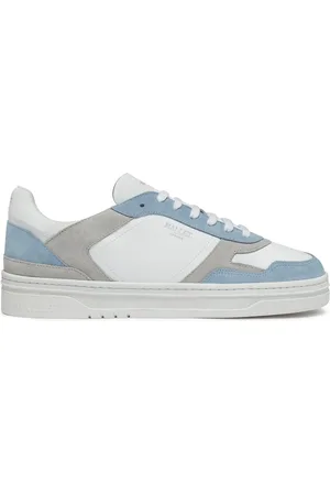 Mallet Skor, Herr, 44 EU, Läder, Lyx Grå Blå Läder Sneakers