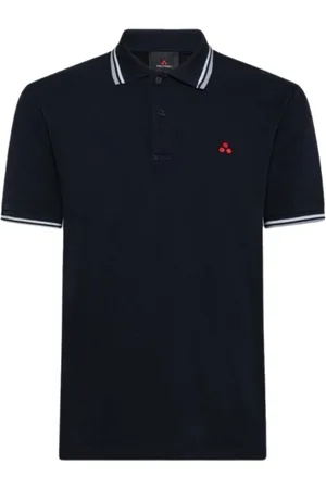 Peuterey Topp, Herr, S, Bomull, Iconic Polo Svart Bomullsstretch