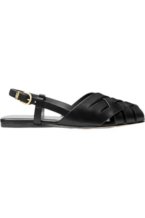 Michael Kors Skor, Dam, 39 1/2 EU, Läder, Svart Sling Flat Sneakers