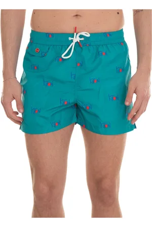 Kiton Badkläder, Herr, M, Polyester, Logo Boardshort med stretchlinning