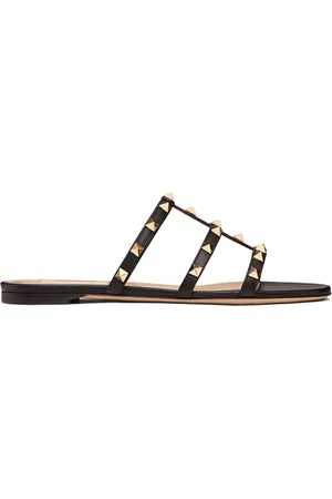 VALENTINO GARAVANI Skor, Dam, 37 EU, Läder, Slides Sandaler