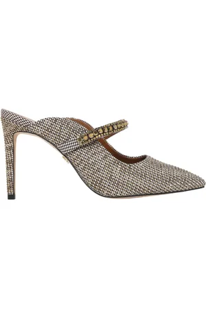 Kurt Geiger Skor, Dam, 40 EU, Läder, Kristallutsmyckad Sand Sabot