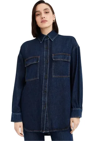 P.A.R.O.S.H. Jacka, Dam, S, Denim, Marin Oversized Denim Jacka