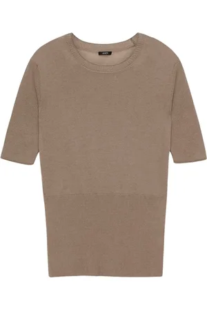 Joseph Stickade tröjor & koftor, Dam, L, Bomull, Refined Cotton Silk Top