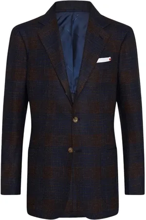 Kiton Jacka, Herr, 2Xl, Kashmir, Cashmere Overcheck Jacket