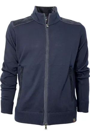 Paul & Shark Sweatshirts & Hoodies, Herr, M, Ullkofta med dragkedja och applikationer
