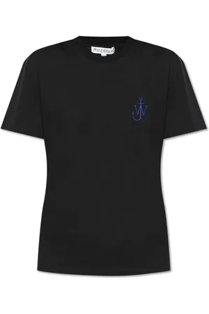 J.W.Anderson Topp, Dam, M, Bomull, T-shirt med broderad logga i bomull, kortärmad