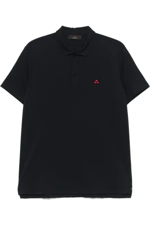 Peuterey Topp, Herr, 2Xl, Blå Polo Tröja med Logobroderi