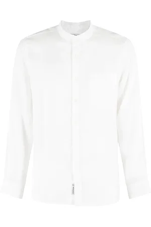 Woolrich Skjorta, Herr, L, Linne, Vit Linne Bandkrage Skjorta