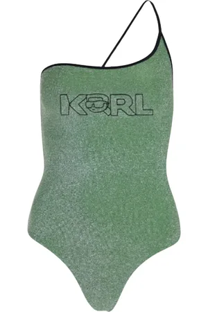 Karl Lagerfeld Badkläder, Dam, L, Polyester, Ikonik Lurex Baddräkt
