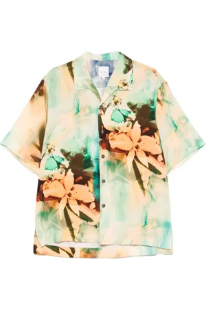 Paul Smith Skjorta, Herr, L, Grön Knappad Skjorta Korta ärmar
