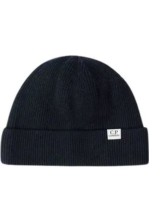 C.P. Company Accessoarer, unisex, ONE Size, Polyester, Ribbstickad Re-Wool Mössa