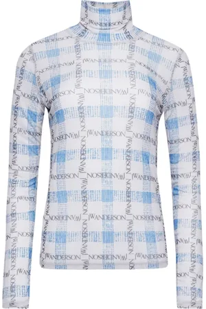 J.W.Anderson Topp, Dam, S, Polyester, Rutig Rollkrage Tröja