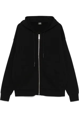 44 Label Group Sweatshirts & Hoodies, Herr, L, Svart dragkedja huvtröja med fickor