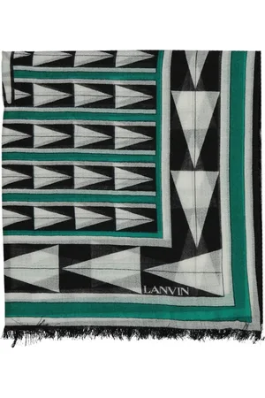 Lanvin Accessoarer, unisex, ONE Size, Ullhalsduk Frans Logo Detalj Italien