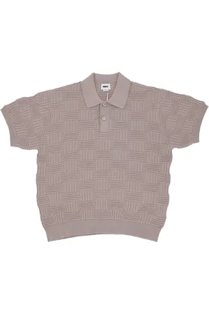 Obey Topp, Herr, M, Bomull, Kortärmad Polo Sweater Silvergrå