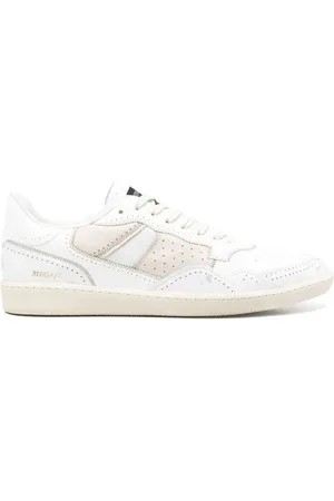 Hidnander Skor, Herr, 41 EU, Läder, Vita Läder Sneakers Snörning Gummisula