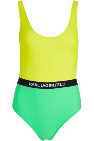 Karl Lagerfeld Badkläder, Dam, S, Läder, Colour Block Baddräkt