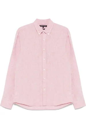 Michael Kors Skjorta, Herr, L, Flamingo Broderad Logoskjorta