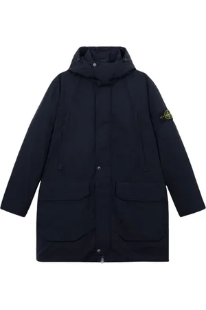 Stone Island Kappa, Herr, S, Polyester, Navy Lång Dunjacka