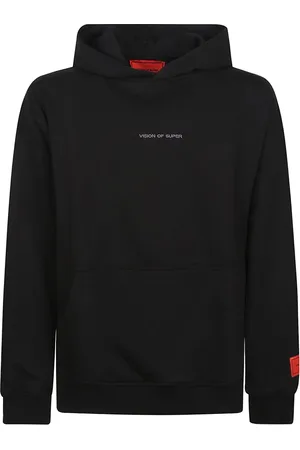 Vision Of Super Sweatshirts & Hoodies, Herr, XL, Bomull, Svart Sweatshirt för Män för Avslappnade Utflykter