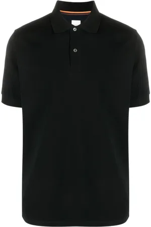 Paul Smith Topp, Herr, S, Bomull, Svart Bomull Polo Krage T-shirt