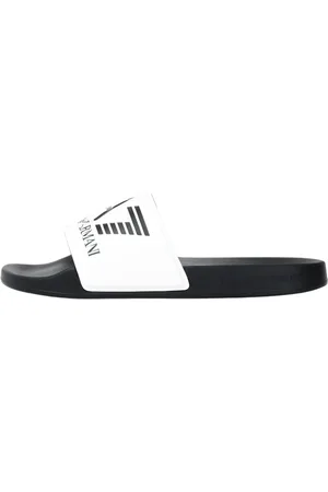 EA7 Skor, Herr, 42 EU, Vita sandaler med logoband