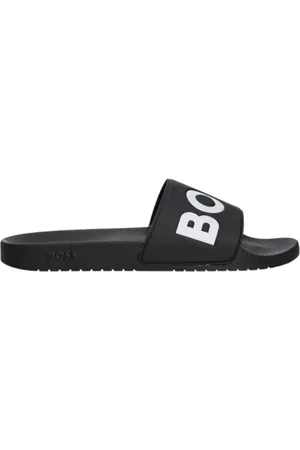 HUGO BOSS Skor, Herr, 44 EU, PVC-tofflor med tryck
