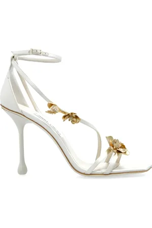 Jimmy Choo Skor, Dam, 37 1/2 EU, Läder, Heeled Sandaler Zea