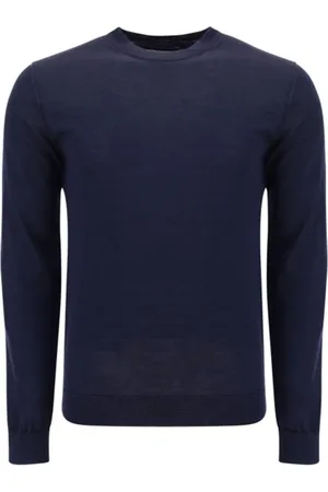 Woolrich Stickade tröjor & koftor, Herr, S, Långärmad Tröja med Rund Hals