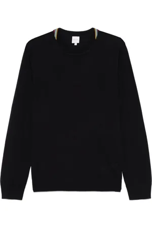 Paul Smith Stickade tröjor & koftor, Herr, L, Blå Konstnär Randig Tröja