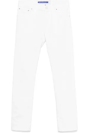 Jacob Cohen Jeans, Herr, W36, Vita Byxor Knappgylf Klassiska Fickor