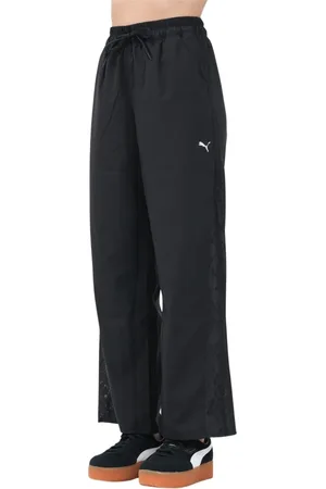 PUMA Byxor, Dam, XS, Sportiga Lace Woven Svarta Byxor