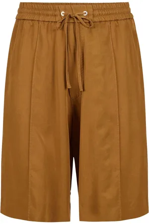 Iceberg Shorts, Herr, L, Komfort passform oljefärgade Bermuda shorts i Tencel med kontrasterande ränder