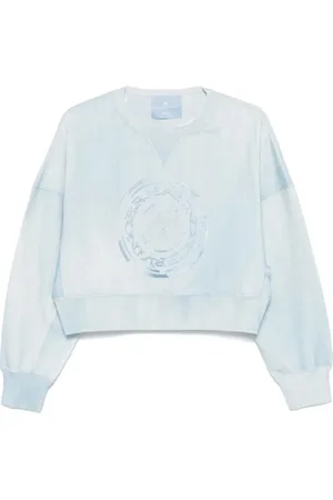 ERMANNO SCERVINO Sweatshirts & Hoodies, Dam, M, Bomull, Stiligt Långärmad Bomullsweatshirt