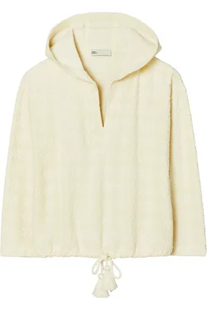 Tory Burch Sweatshirts & Hoodies, Dam, S, Klassiskt Ivory Huva Tröja