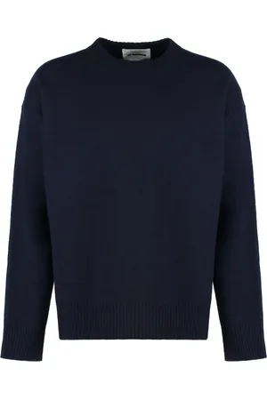 Jil Sander Stickade tröjor & koftor, Herr, L, Rundhalsad ulltröja