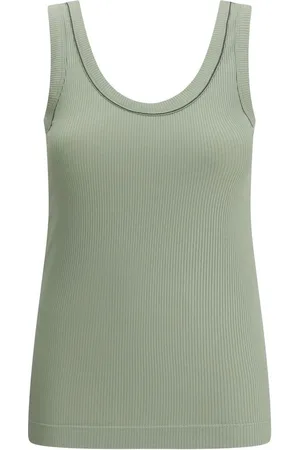 Brunello Cucinelli Topp, Dam, M, Bomull, Räfflad bomullstopp med broderi