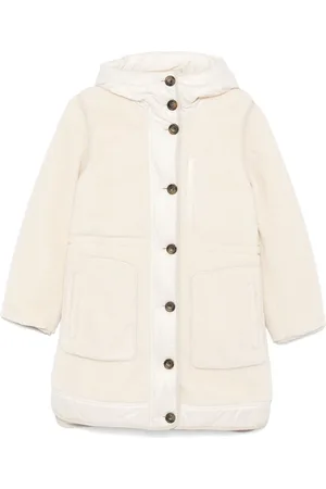 Woolrich Kappa, Dam, L, Ljusbeige Ullblandning Jacka med Huva
